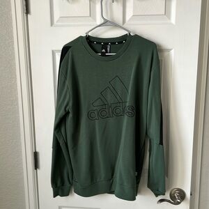 Adidas sweatshirt muted green and black
